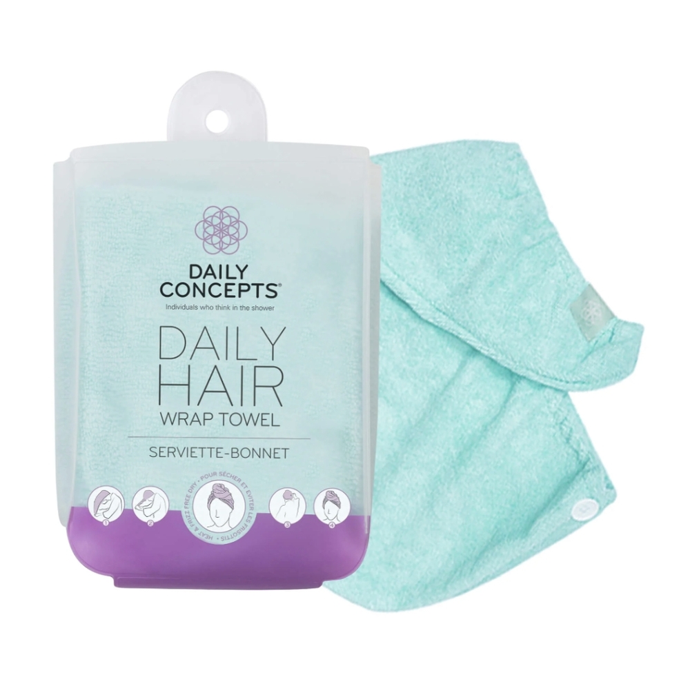Teal Blue Hair Wrap YOUR HAIR Wrap Towel Daily Concepts Hair Wrap